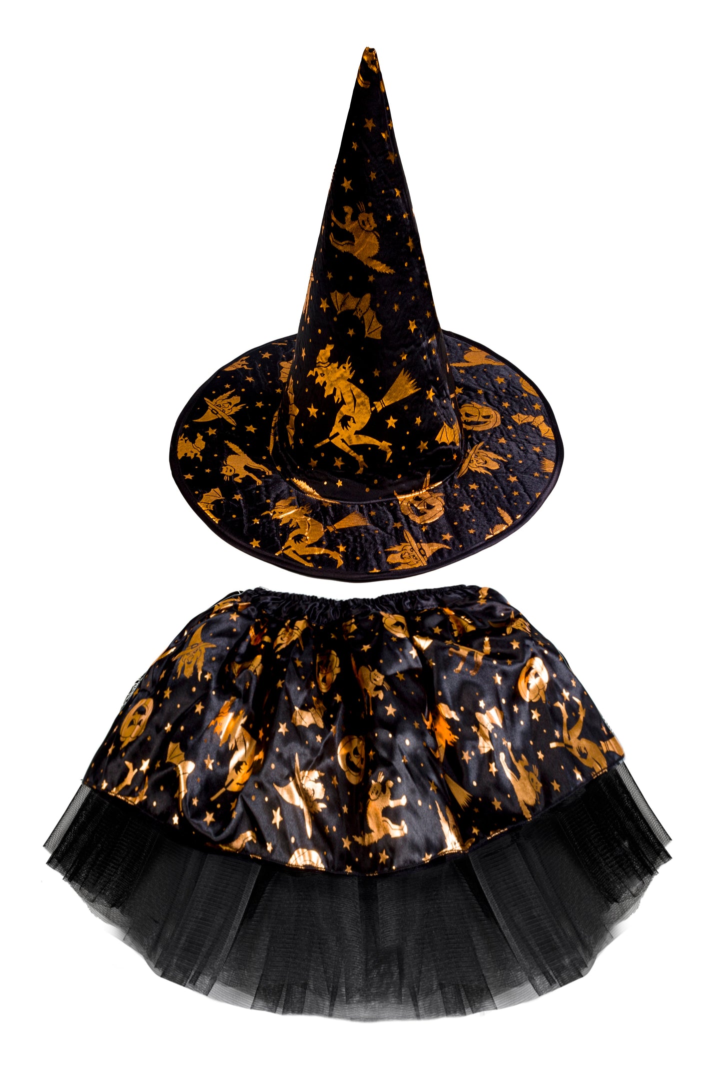 Set gonna e cappello strega bambina Taglia unica