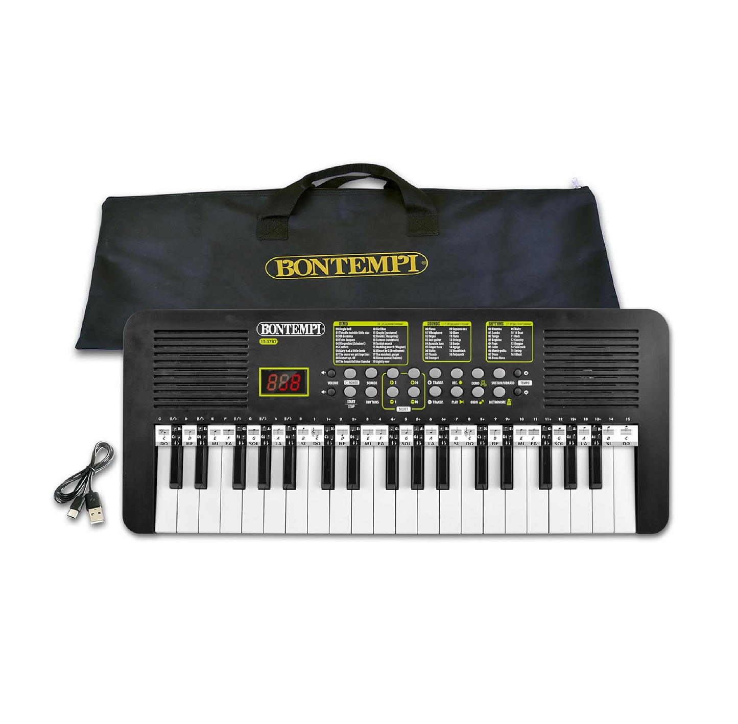 Tastiera Digitale 37 Tasti Pro passo 2cm. 3787 con borsa