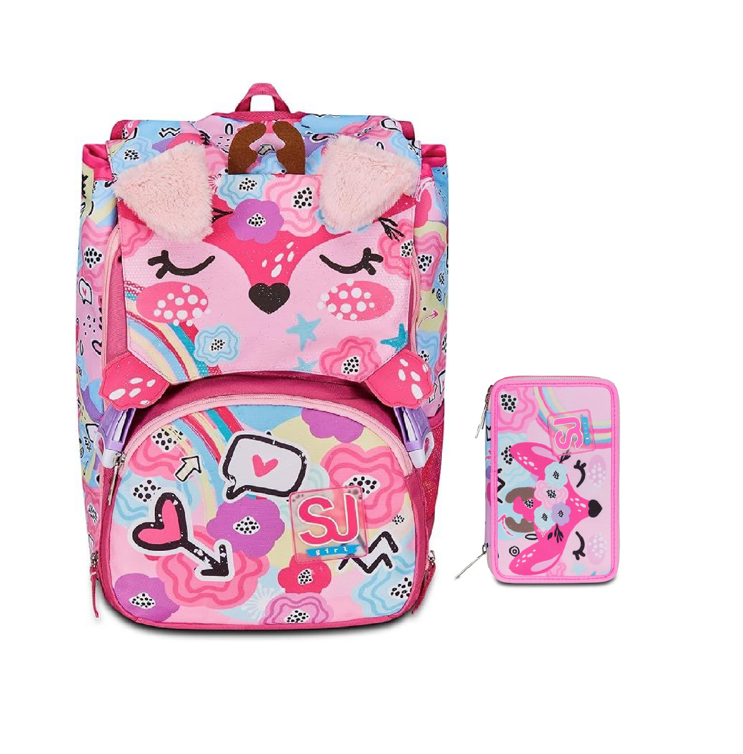 Zaino Sj Pink Hugs Sdoppiabile