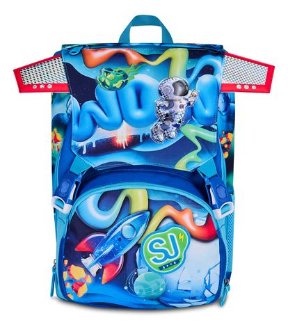 Zaino Sdoppiabile Big SJ Gang Space Ride - Zaino Scuola Espandibile Spazio 3D