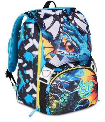Zaino Sdoppiabile Big SJ Gang Metal Dragon Boy - Zaino Scuola Espandibile Drago