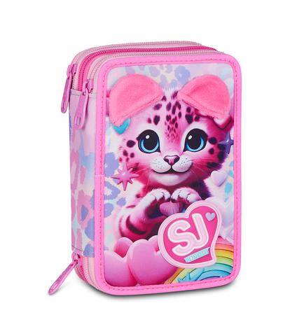 Astuccio 3 Zip SJ Gang Heart Buddy Girl - Astuccio Scuola Completo Cuori