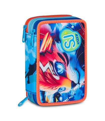 Astuccio 3 Zip SJ Gang Speed Animal Boy - Astuccio Scuola Completo