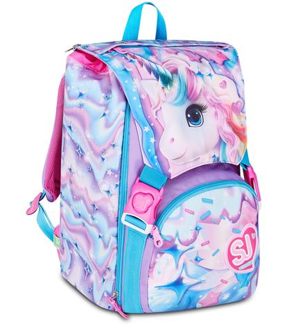 Zaino Sdoppiabile Big SJ Gang Glow LED Unicorn Girl - Zaino Scuola Espandibile Magico