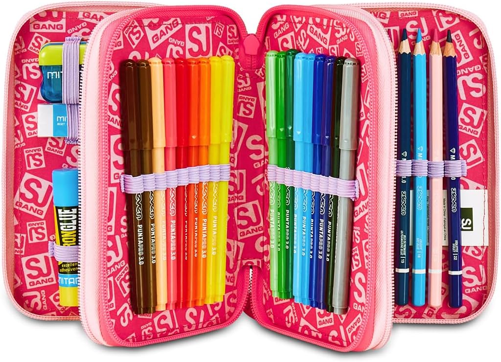 Astucci 3 Zip Sj Cat & Air Girl