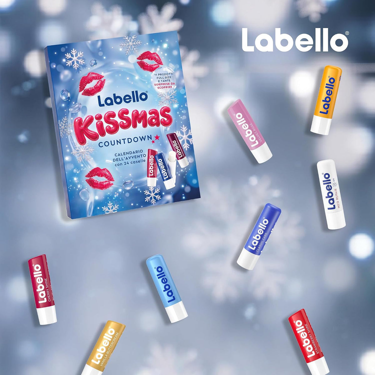 Labello Kissmas Countdown Calendario dell'Avvento 24 Caselle