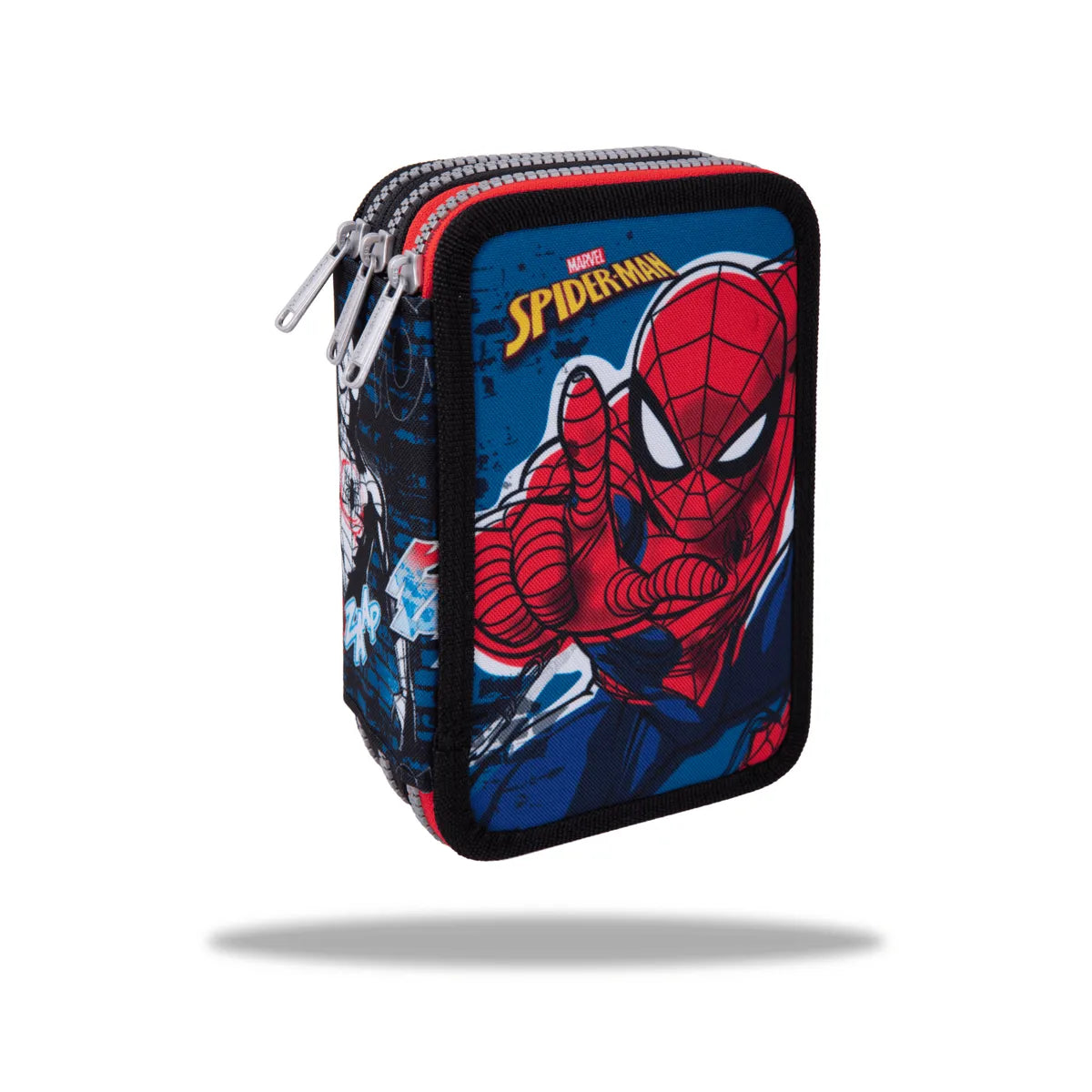 Astuccio 3 Zip Spiderman Jumper 3 Completo - Astuccio Scuola 44pz