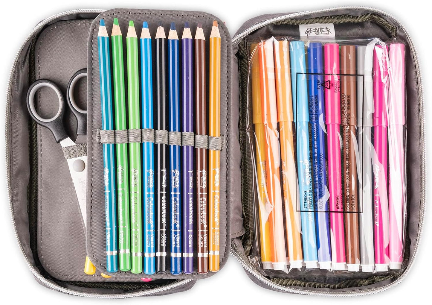 Astuccio Scuola Geolier 1 Zip - Set Completo 30+ Pezzi