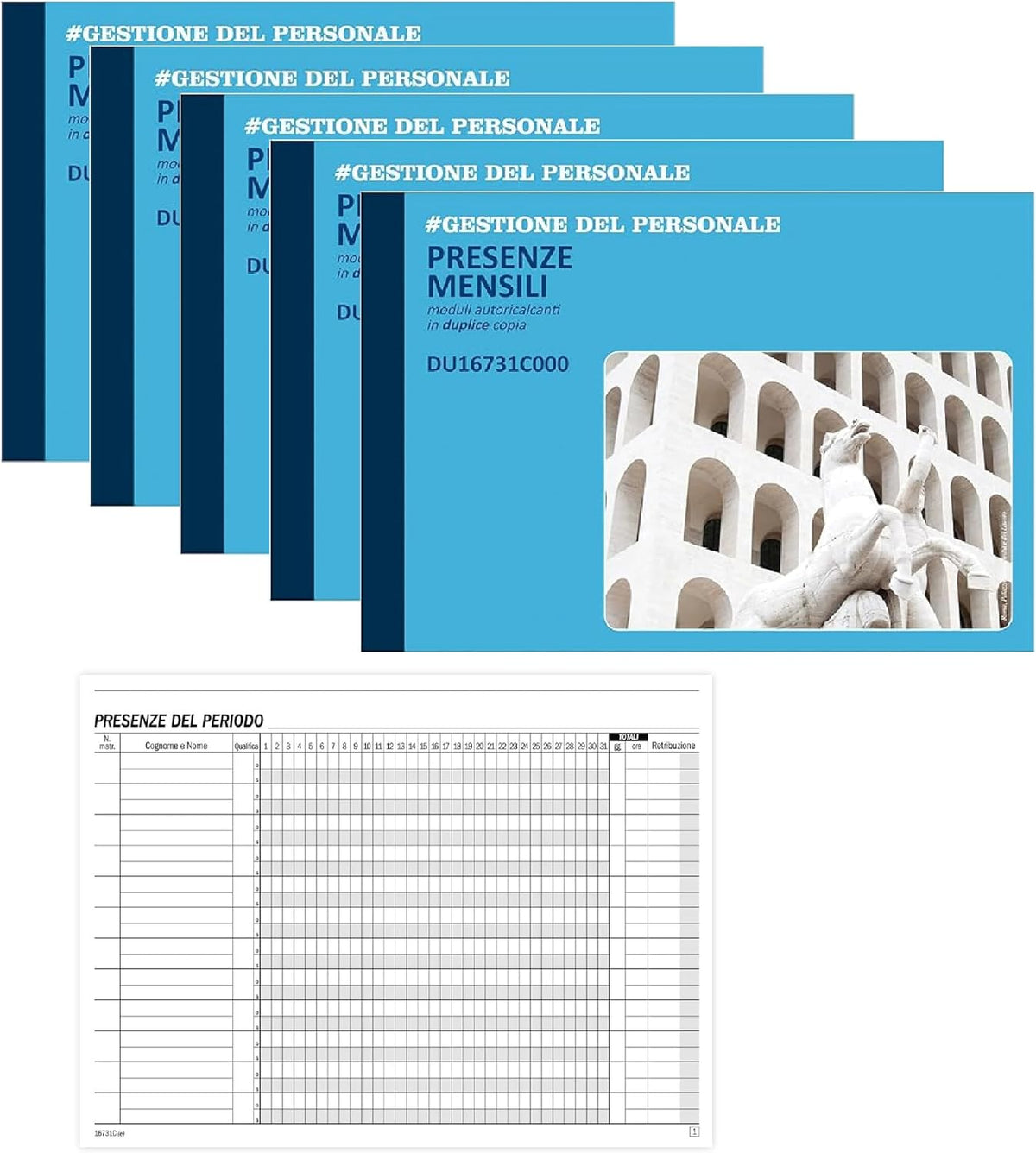 Registro Presenze Mensile A4 2 Copie | Penna Touch Dodici12