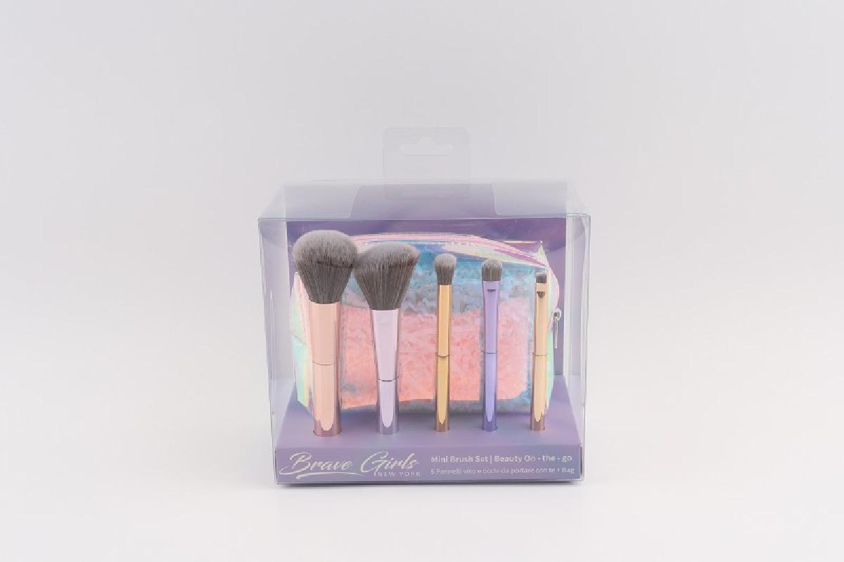Set 5 Pennelli Viso e Occhi Brave Girls | Mini Beauty Iridescente