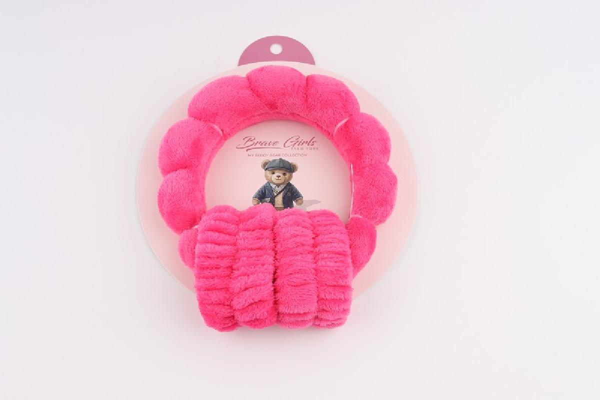 Set Skincare Brave Girls Teddy | Fascia Capelli e Polsini