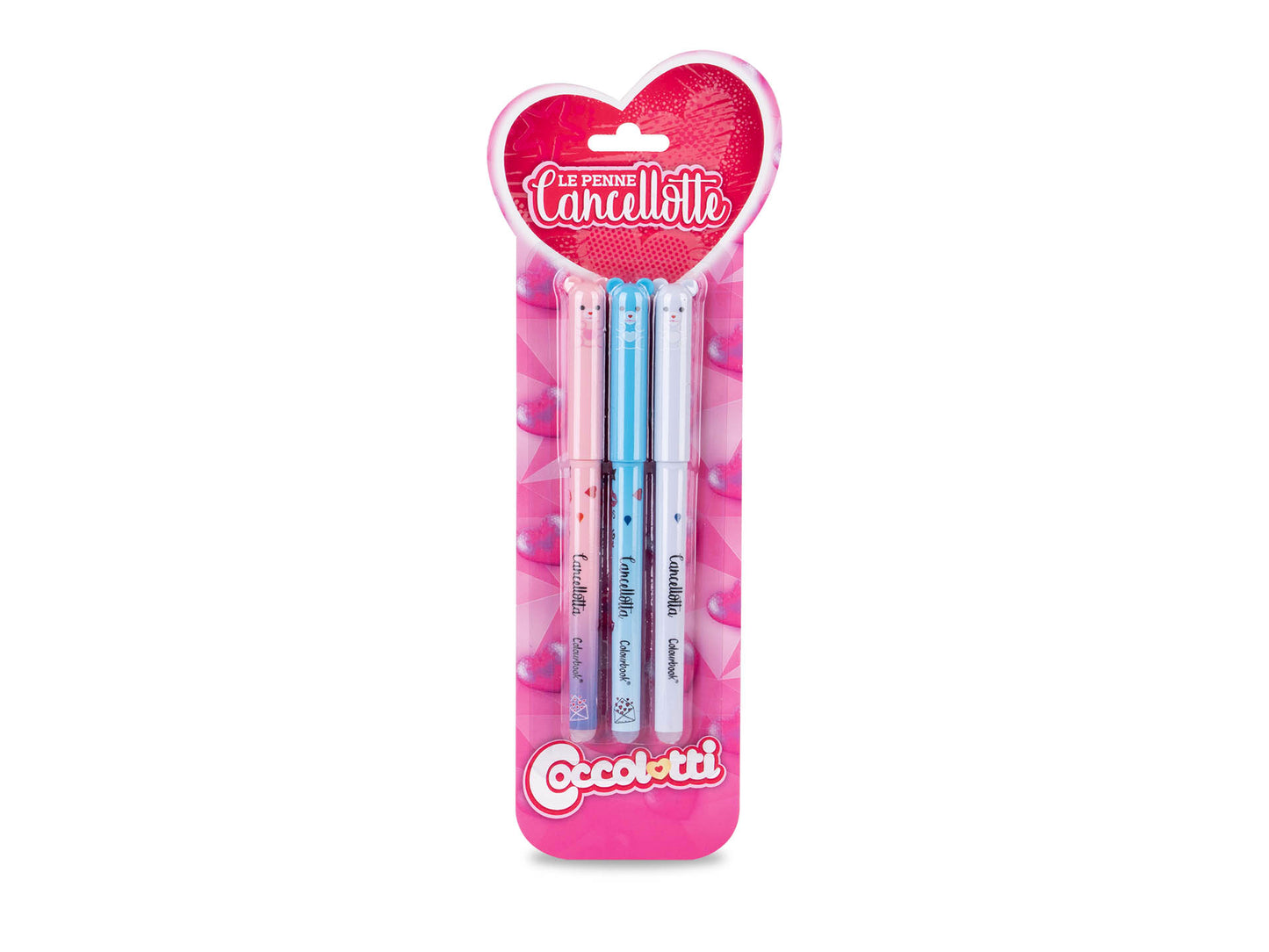 Penne Gel Cancellabili Coccolotti 3pz - Blu Rosso Nero