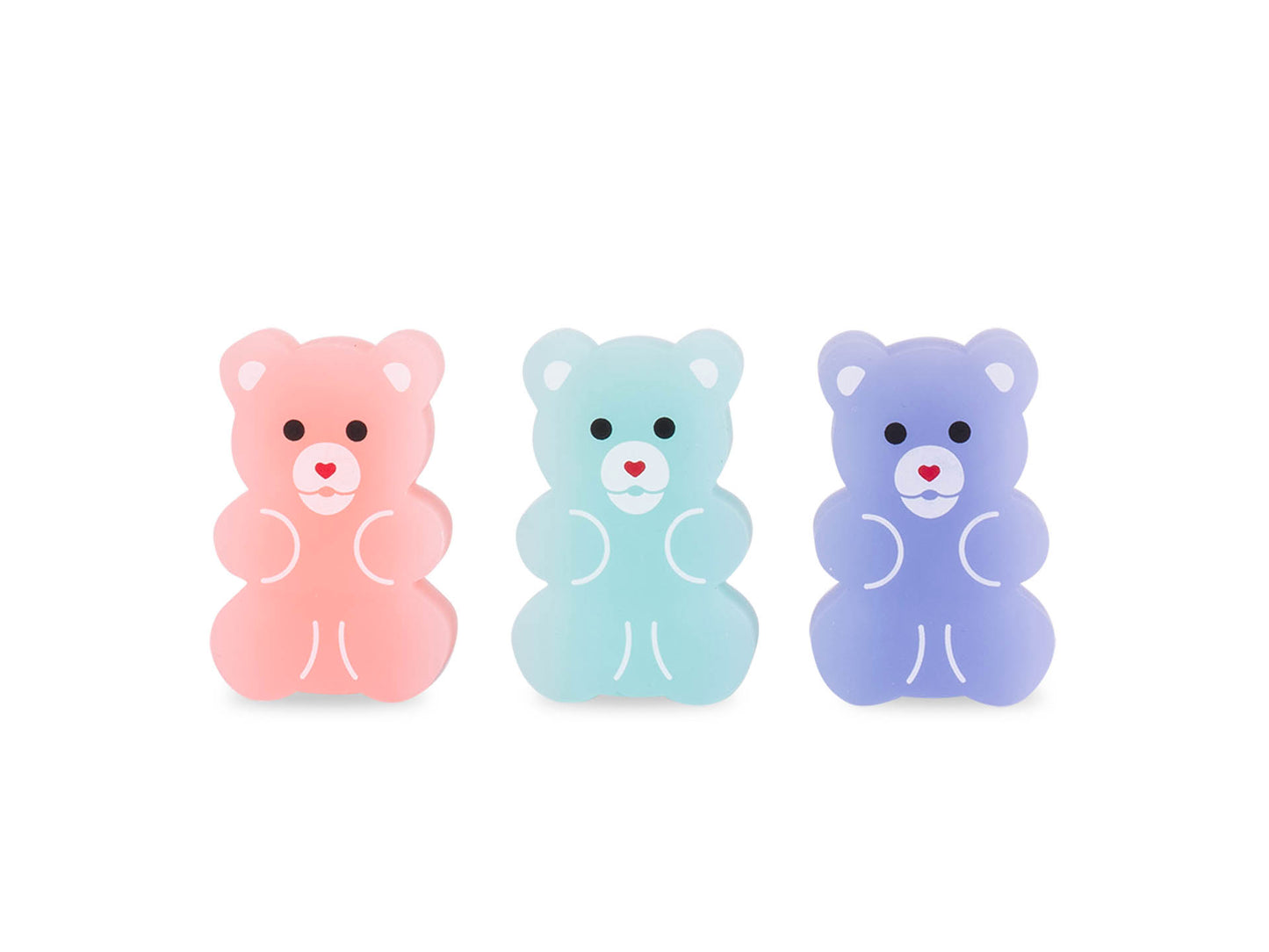 Gommine Coccolotti by Colourbook 3pz - Set Pastel e Fluo