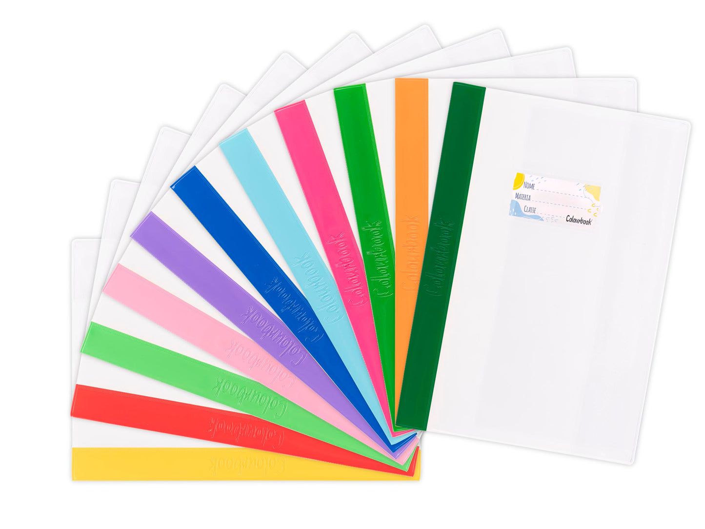 Set 6 Quaderni Maxi Colourbook 100g Plus - Rigature Elementari Medie e Superiori 100g + 6 Copriquaderni Con Etichetta
