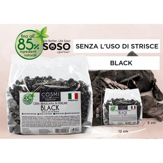Cera Brasiliana in Perline – Black o Natural con Miele, Senza Strisce