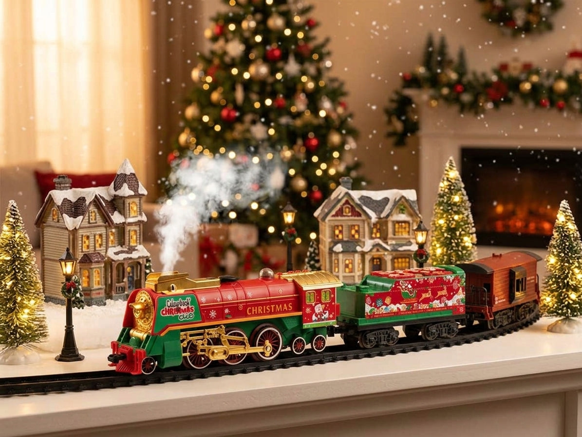 Trenino di Natale Colourbook Sotto l'Albero | Luci Suoni e Fumo Reale