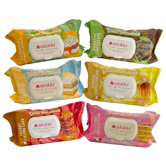 Salviettine Umidificate Setablu Dolci Tentazioni 72Pz | Profumi Gourmand