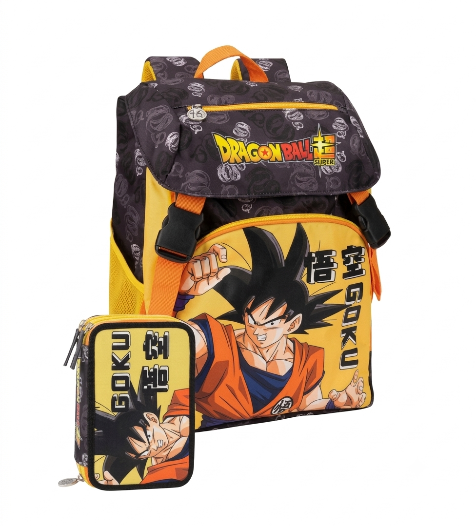 Zaino Estensibile Dragon Ball 2026 - Zaino Scuola Super Saiyan Goku ad Alta Capacità