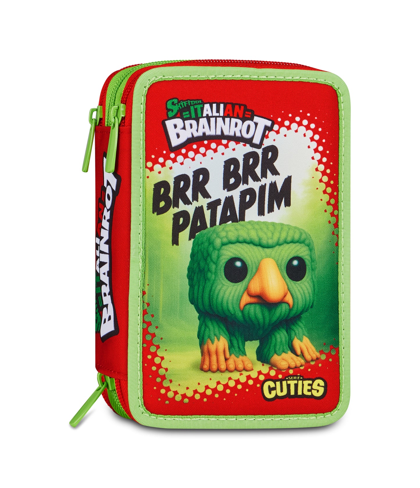 Astuccio 3 Zip Italian Brainrot Completo - Astuccio Scuola 3 Scomparti