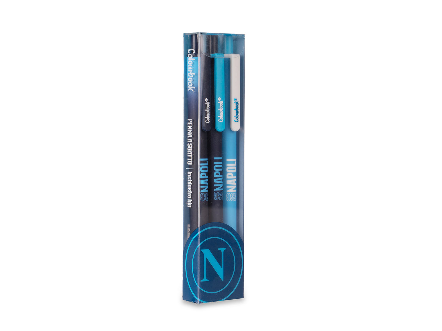 SSC Napoli Penne a Scatto Colourbook – Set 3 Pezzi Inchiostro Blu