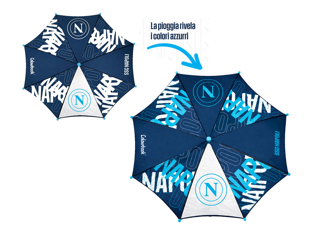 Ombrello SSC Napoli Cambia Colore - Effetto Pioggia 85 cm