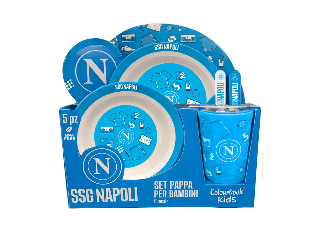 Set Pappa SSC Napoli 5 Pezzi - Piatti e Posate Bambini 2026