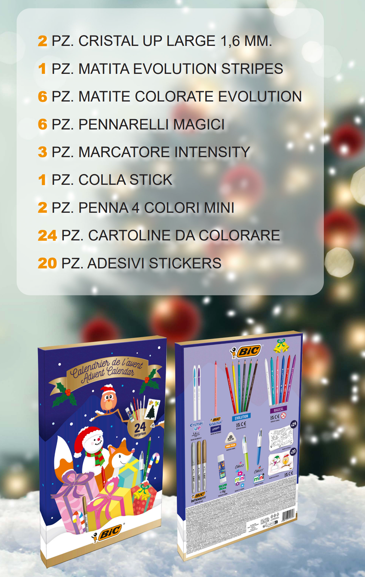 Calendario dell'Avvento Bic 2025