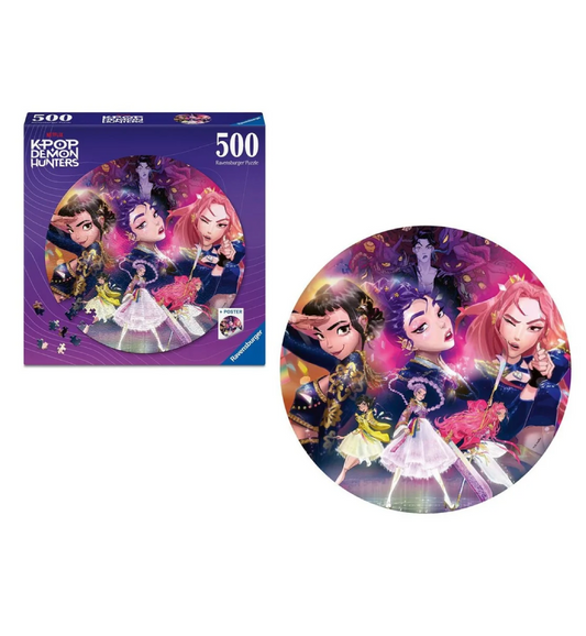 K-Pop Demon Hunters Puzzle 500 Pezzi Round | Puzzle Rotondo Anime