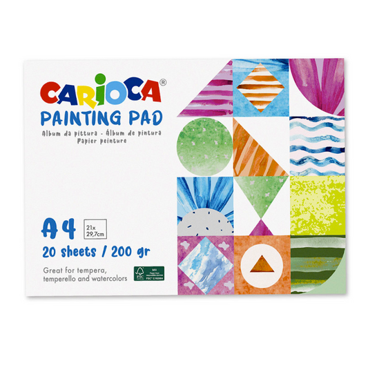 Blocco Pittura A4 22x30 cm 20 Fogli – Carta per Disegno e Colori