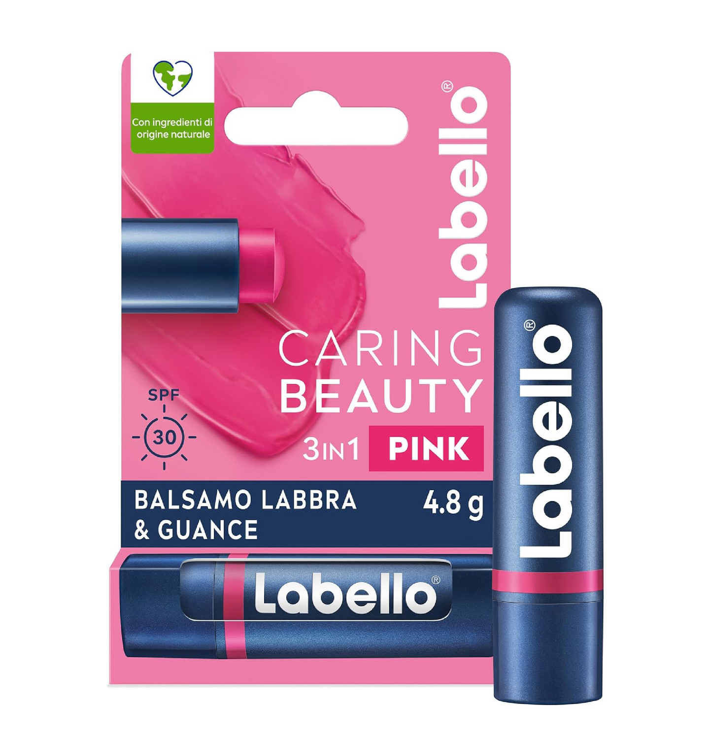 Labello Caring Beauty 3in1 SPF 30 – Balsamo Labbra Colorato con Protezione Solare - Varianti disponibili
