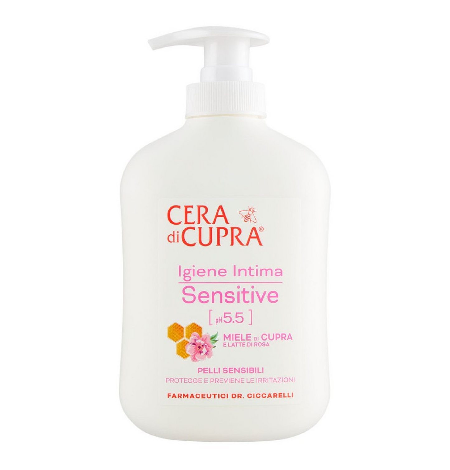 Detergente Igiene Intima Sensitive pH 5,5 – Delicata per Pelli Sensibili con Miele e Latte di Riso
