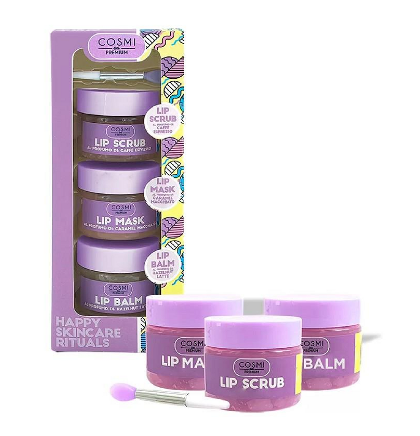 Lip Care Box Caffè – Set Completo per Labbra Scrub, Mask e Balm