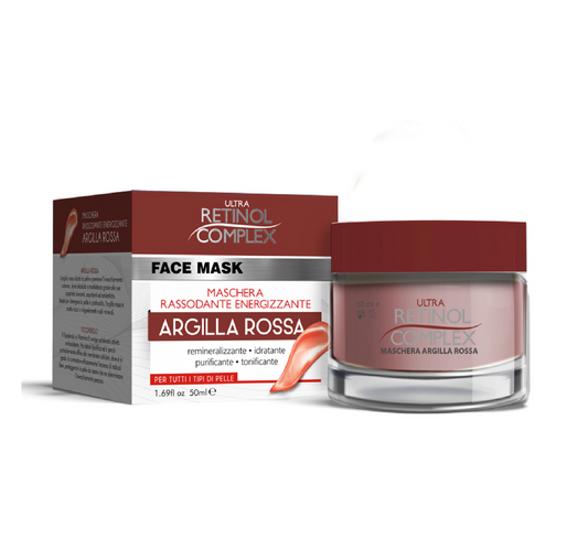 Maschera Viso Argilla Rossa Rassodante