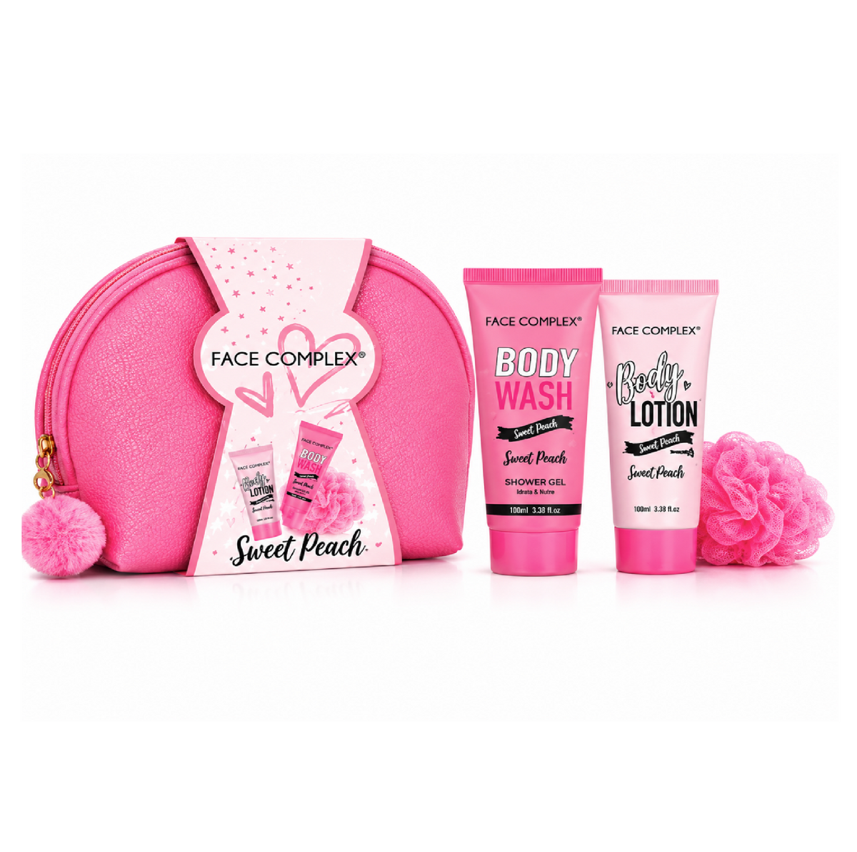 Face Complex Pochette Body Care - Bagnoschiuma, Crema Corpo e Spugna