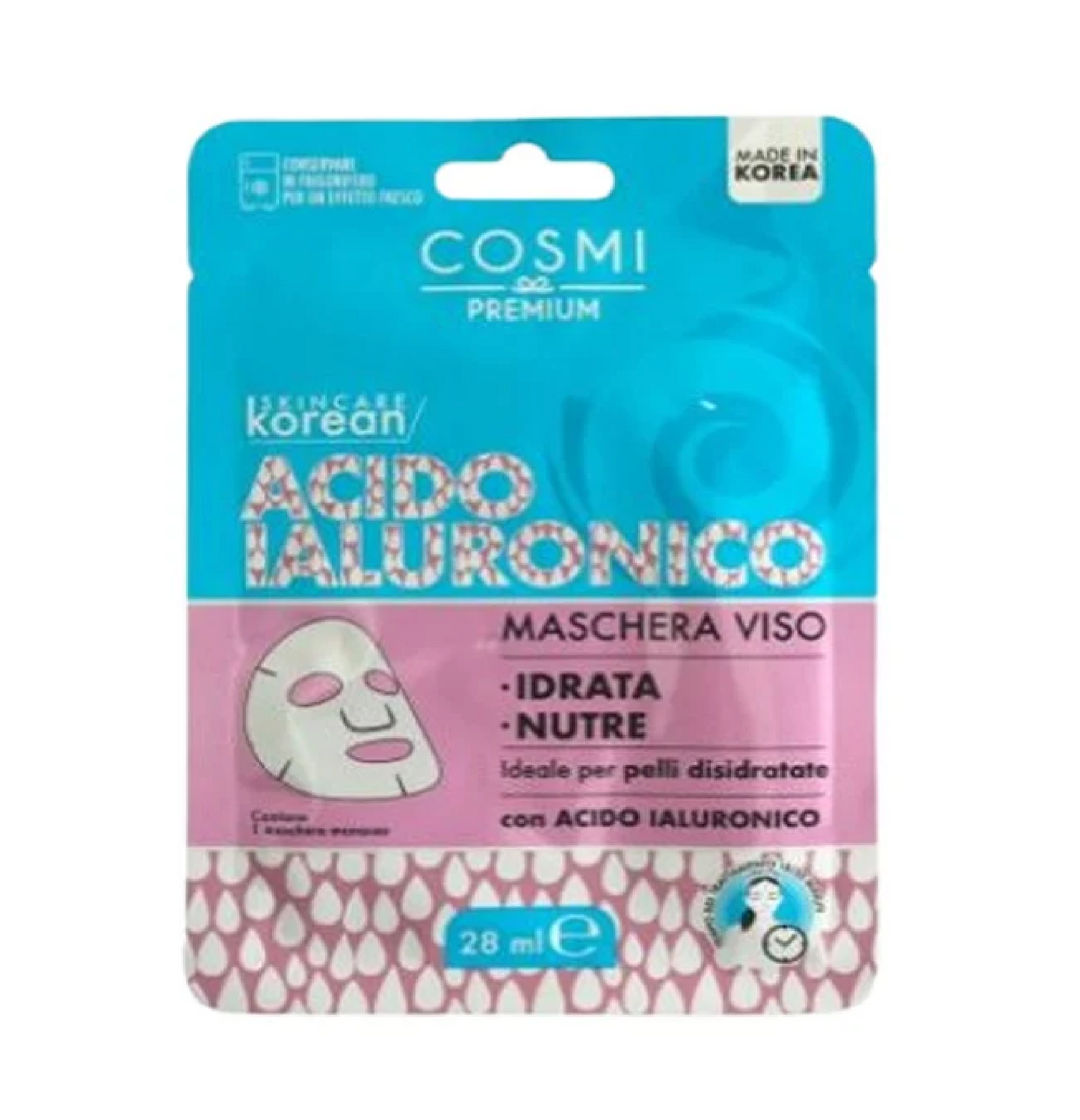 Maschera Viso Acido Ialuronico - Idratazione Immediata e Rassodante