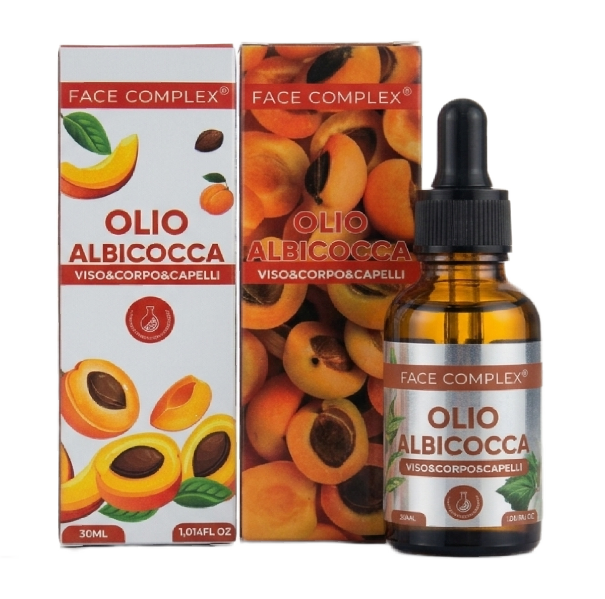 Face Complex Olio di Albicocca 30ml | Illuminante Viso Corpo Capelli
