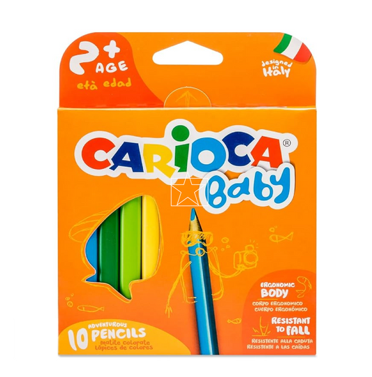 10 Pastelli 2+ Baby Pencil – Pastelli Ergonomici e Resistenti per Bambini