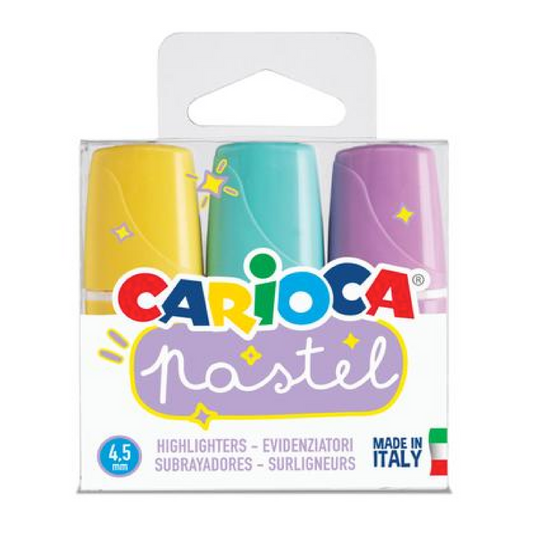 Set 3/4 Evidenziatori Mini Pastel – Colori Delicati per Studio e Ufficio