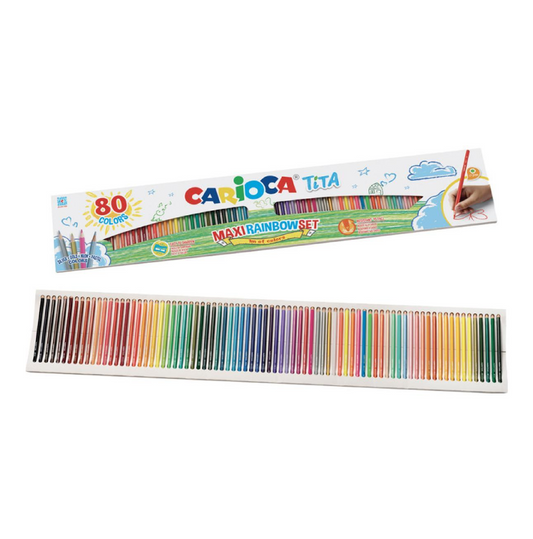 80 Pastelli Tita 1 Metro – Maxi Set Colori per Disegno e Creatività
