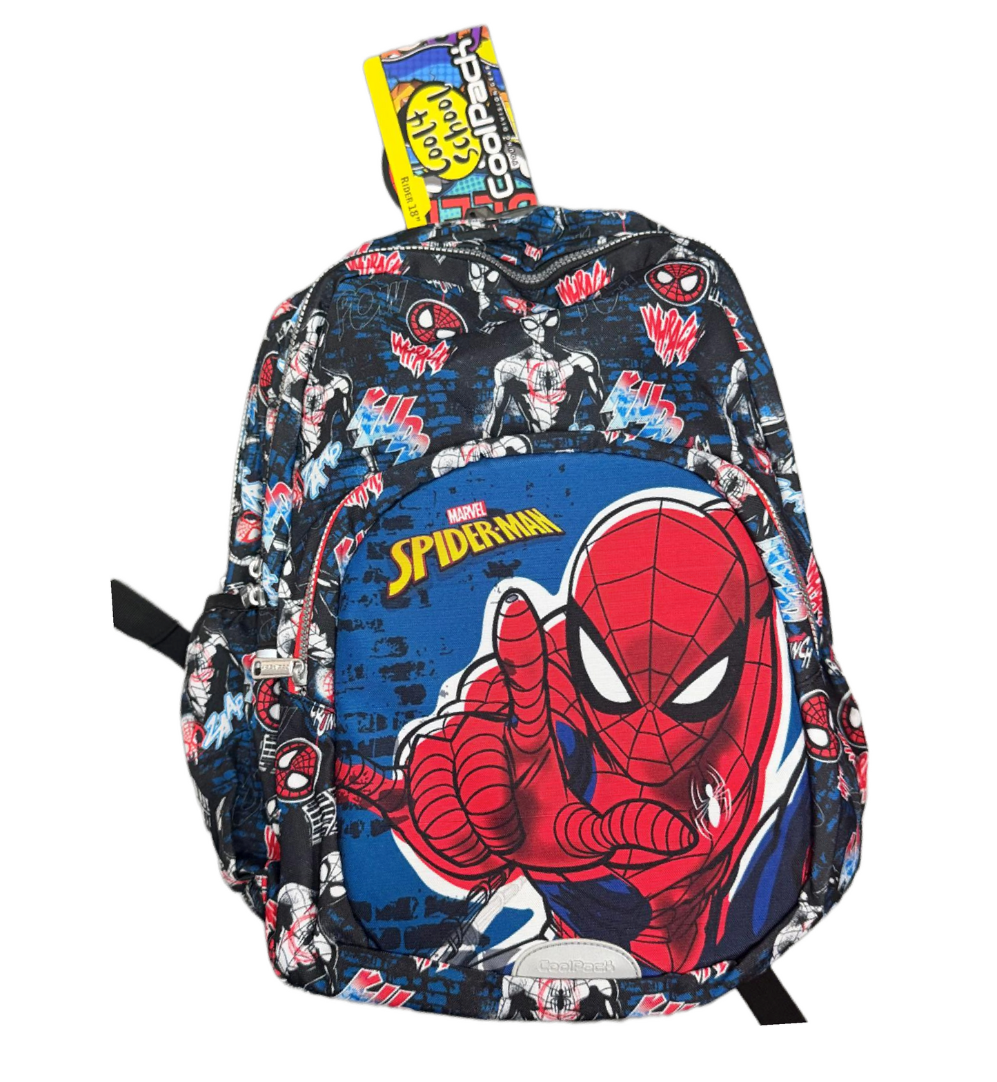 Zaino Spiderman Rider 45x32x22 cm - Zaino Scuola 2 Scomparti