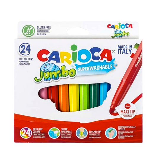 24 Pennarelli Jumbo Lavabili – Punta Maxi per Bambini