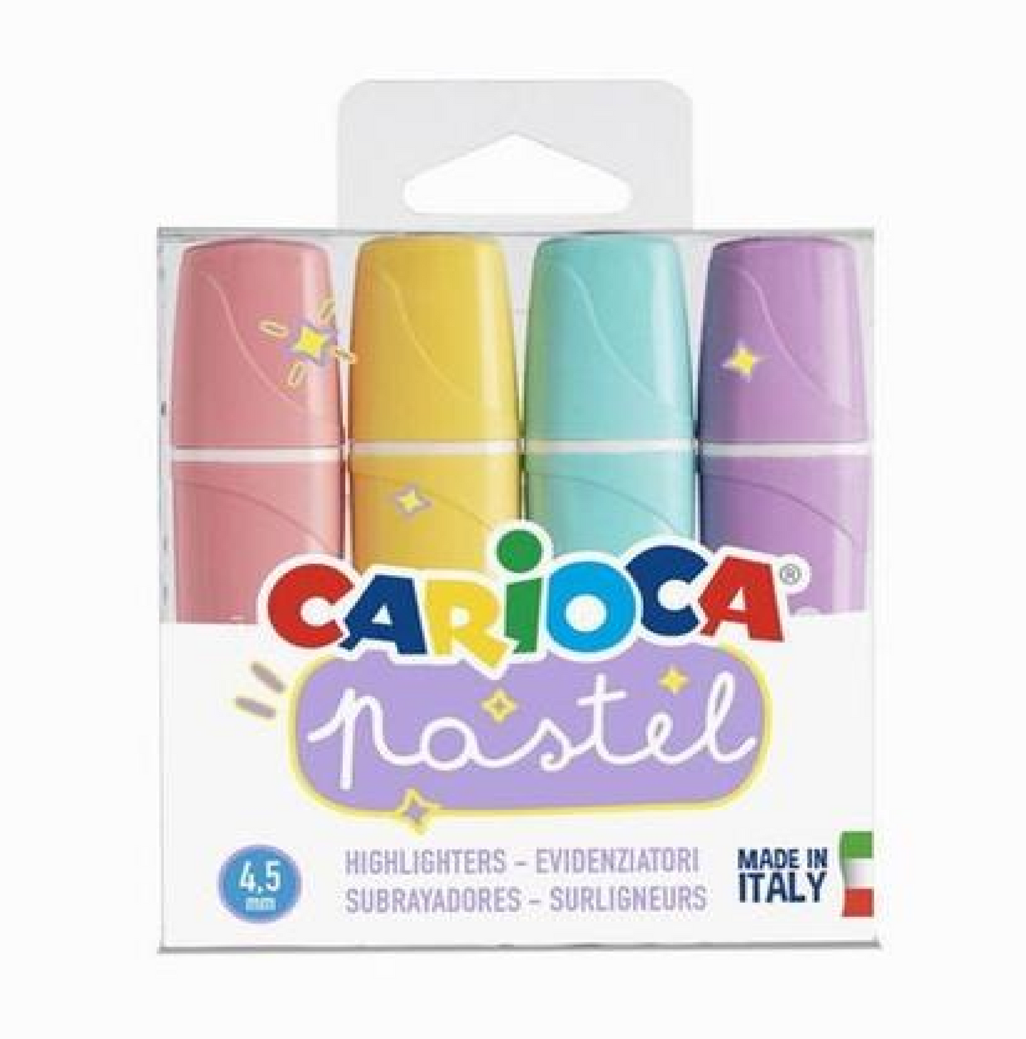 Set 3/4 Evidenziatori Mini Pastel – Colori Delicati per Studio e Ufficio