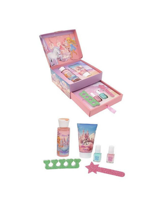 Set 3D Scatola a Ripiani – Shower Gel, Shampoo, Smalto e Lima per Bambini