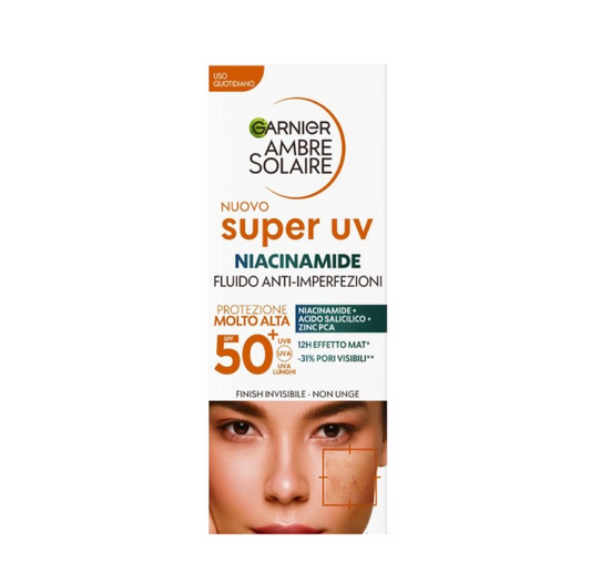 Protezione Solare Super UV Fluido Anti-Imperfezioni Viso SPF 50+