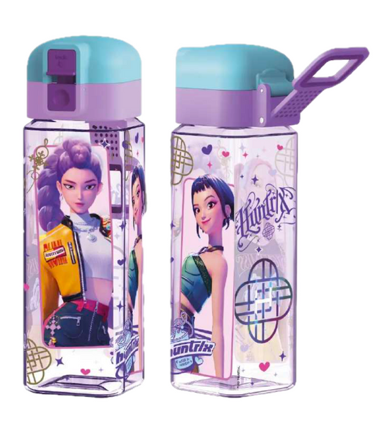 Borraccia K-Pop Demon Hunters 550ml - Quadrata con Safety Lock