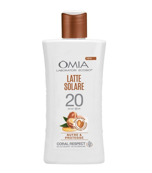 Latte Solare SPF 20 Olio di Argan - Protezione Media Nutriente ed Eco-Bio