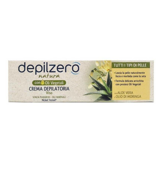 Crema Depilatoria Viso Aloe Vera e Moringa 50ml – Depilazione Delicata e Pelle Morbida