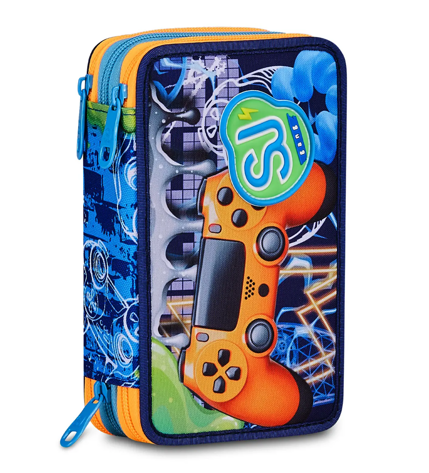 Astuccio 3 Zip S3D SJ Gang Joyful Pins Boy - Astuccio Scuola Completo 3D