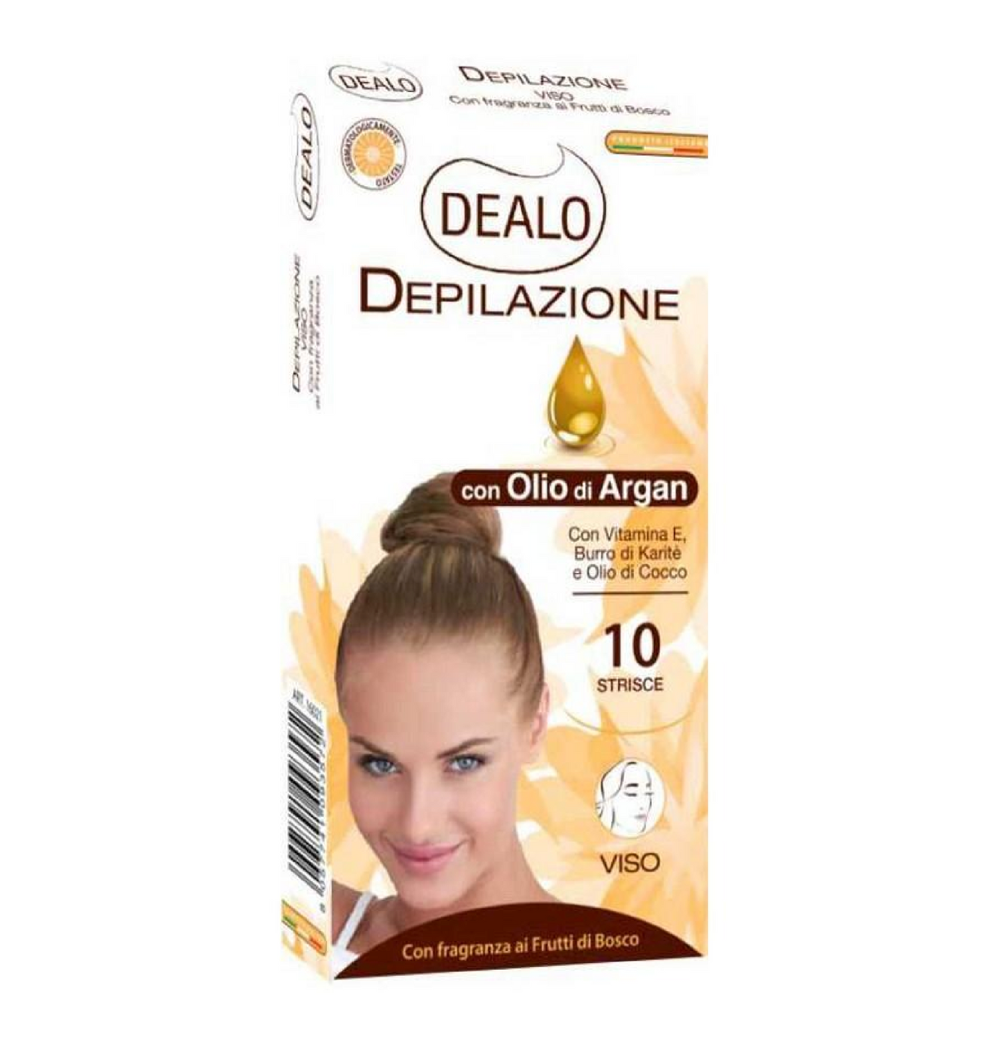 Strisce Depilatorie Viso all’Olio di Argan 10pz – Depilazione Delicata e Pelle Liscia