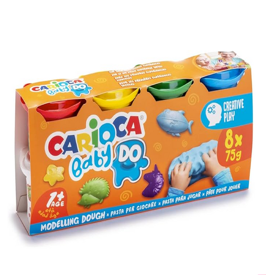 8 Baby Dough 75g – Pasta da Modellare Morbida per Bambini